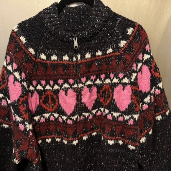 Pilcro Peace Love Icon Zip-Up Cardigan Sweater - Picture 7 of 16